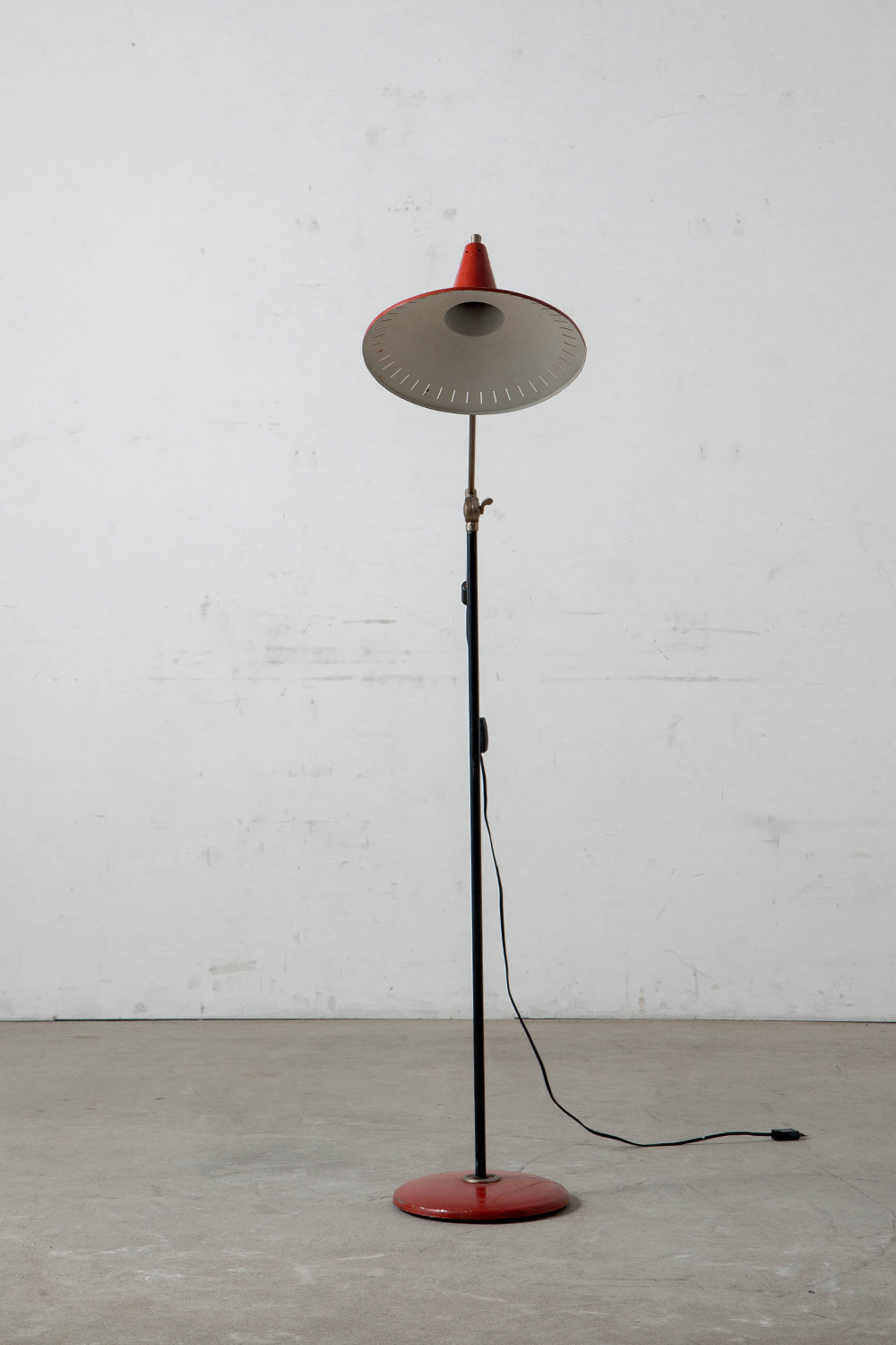 Floor Lamp by Wim Rietveld in Steel and Metal