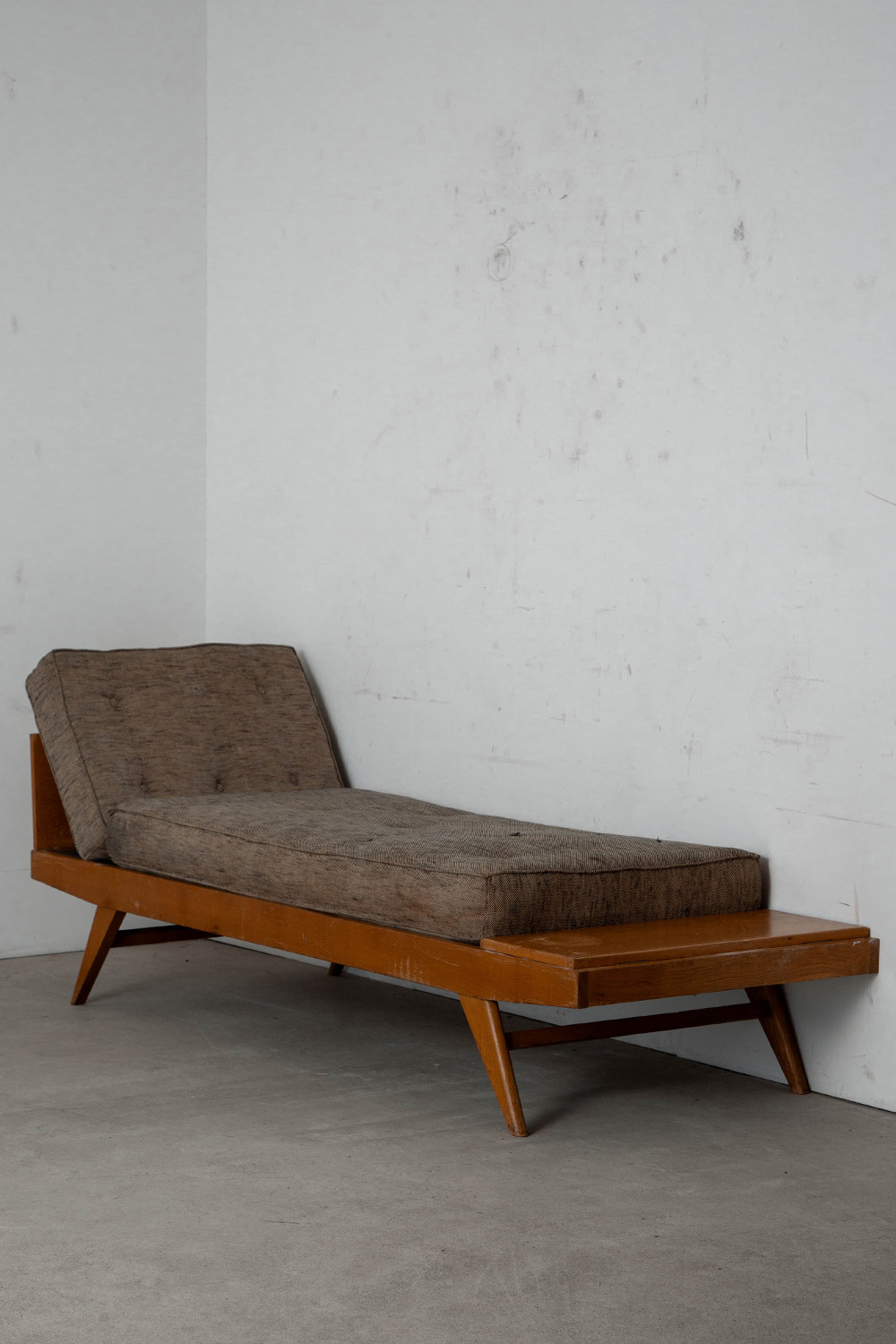 Day Bed by Pierre Guariche for Free Span  in Wood and Fabric