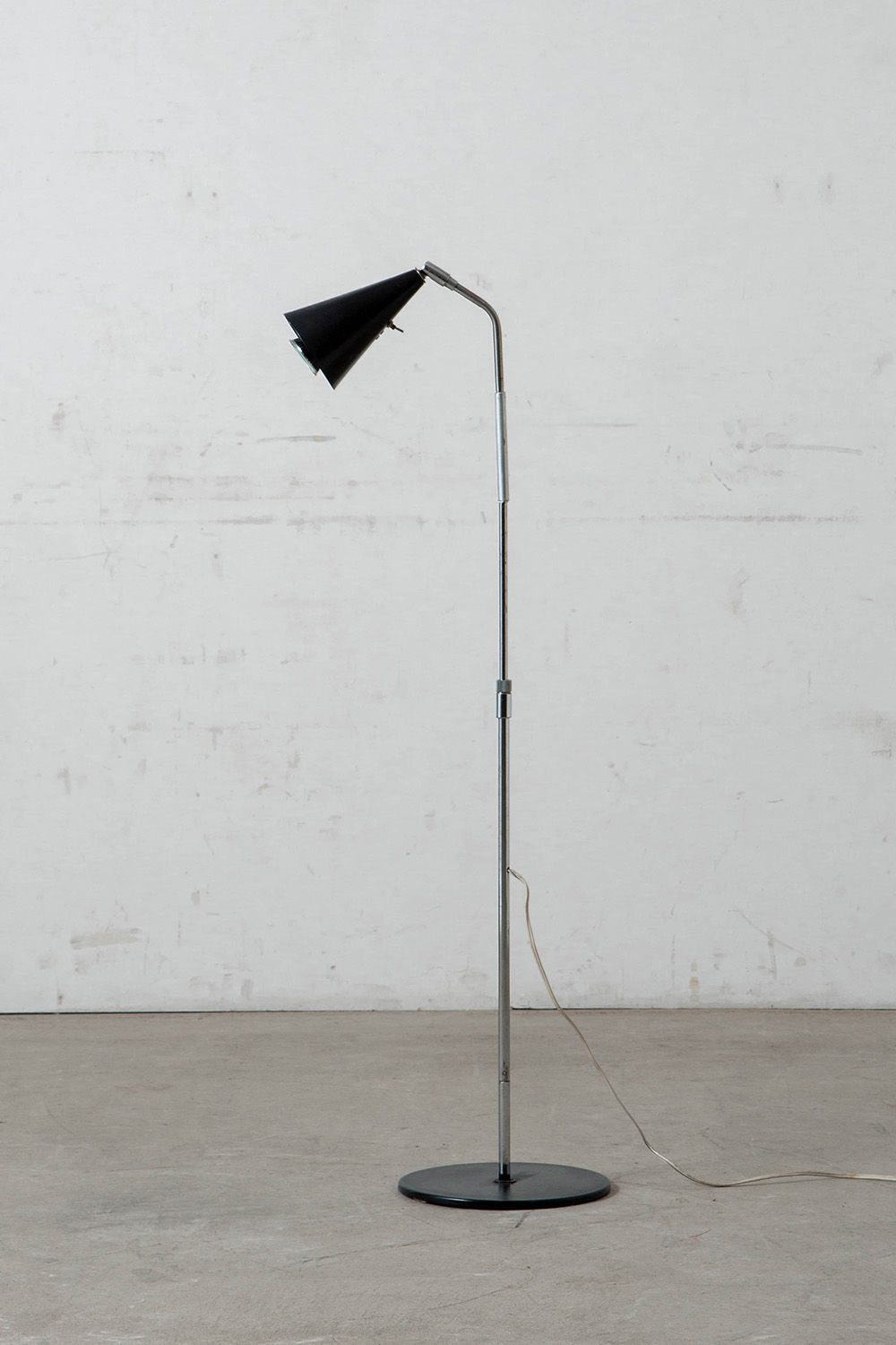 Floor Lamp in Chrome and Metal