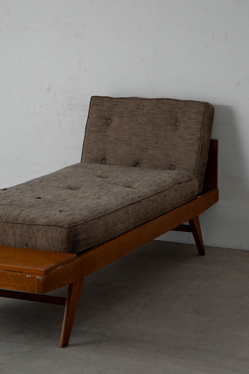 Day Bed by Pierre Guariche for Free Span  in Wood and Fabric