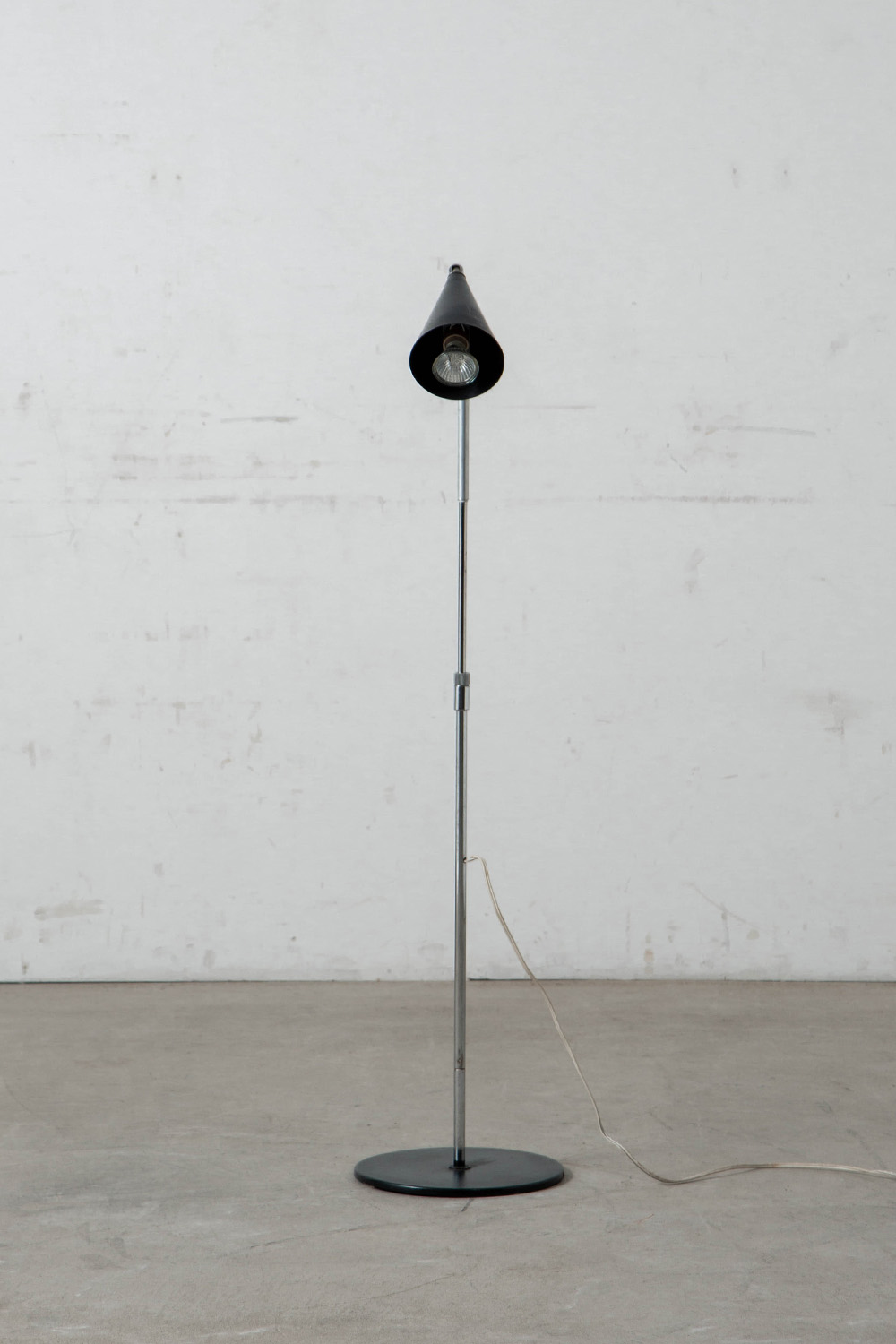 Floor Lamp in Chrome and Metal