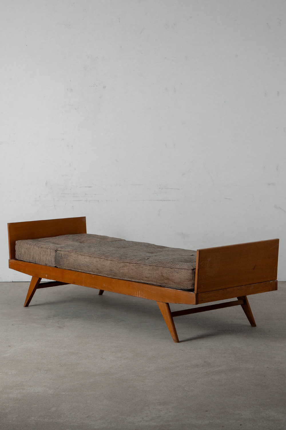 Day Bed by Pierre Guariche for Free Span  in Wood and Fabric