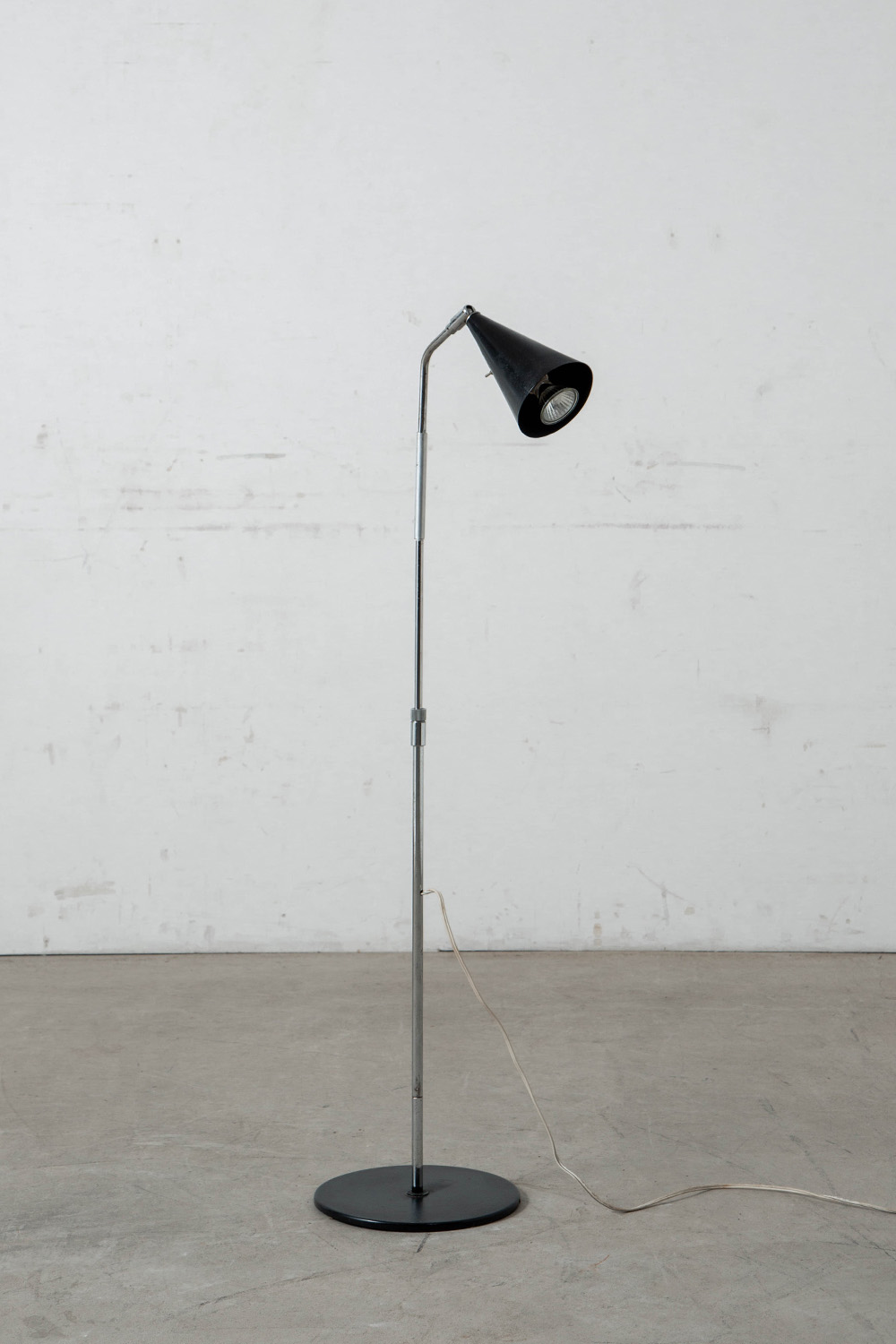 Floor Lamp in Chrome and Metal