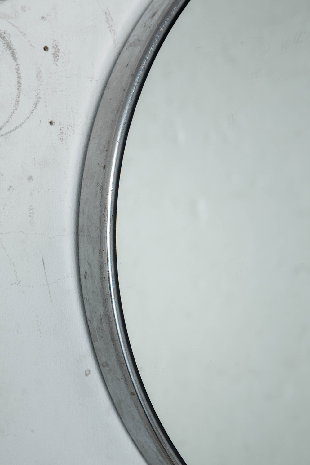 Wall Mirror in Glass and Steel