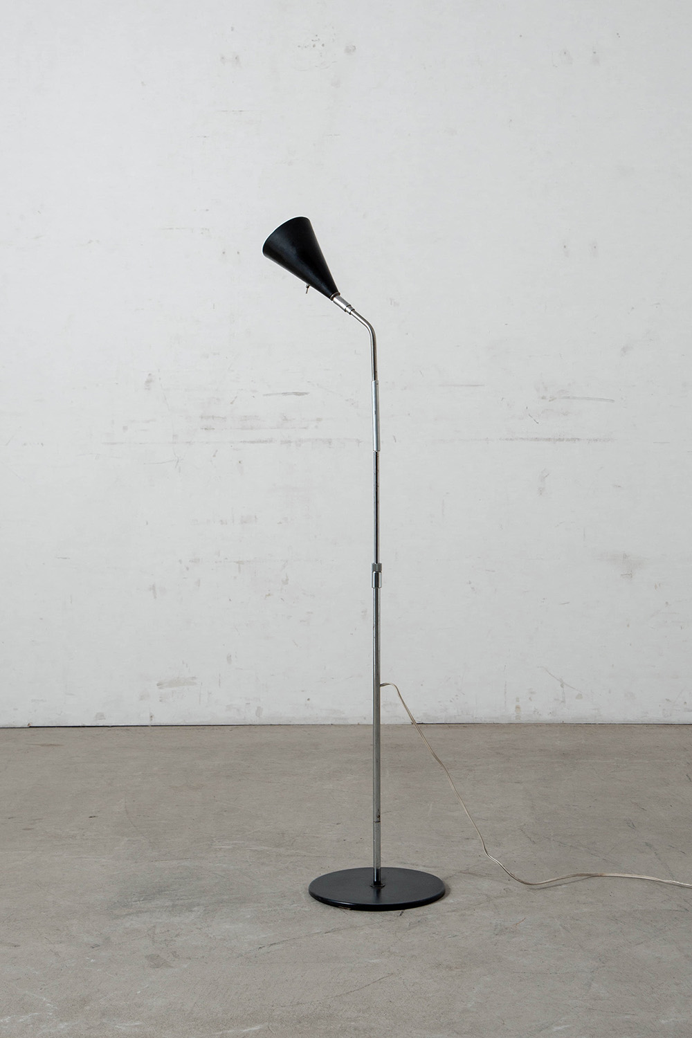 Floor Lamp in Chrome and Metal