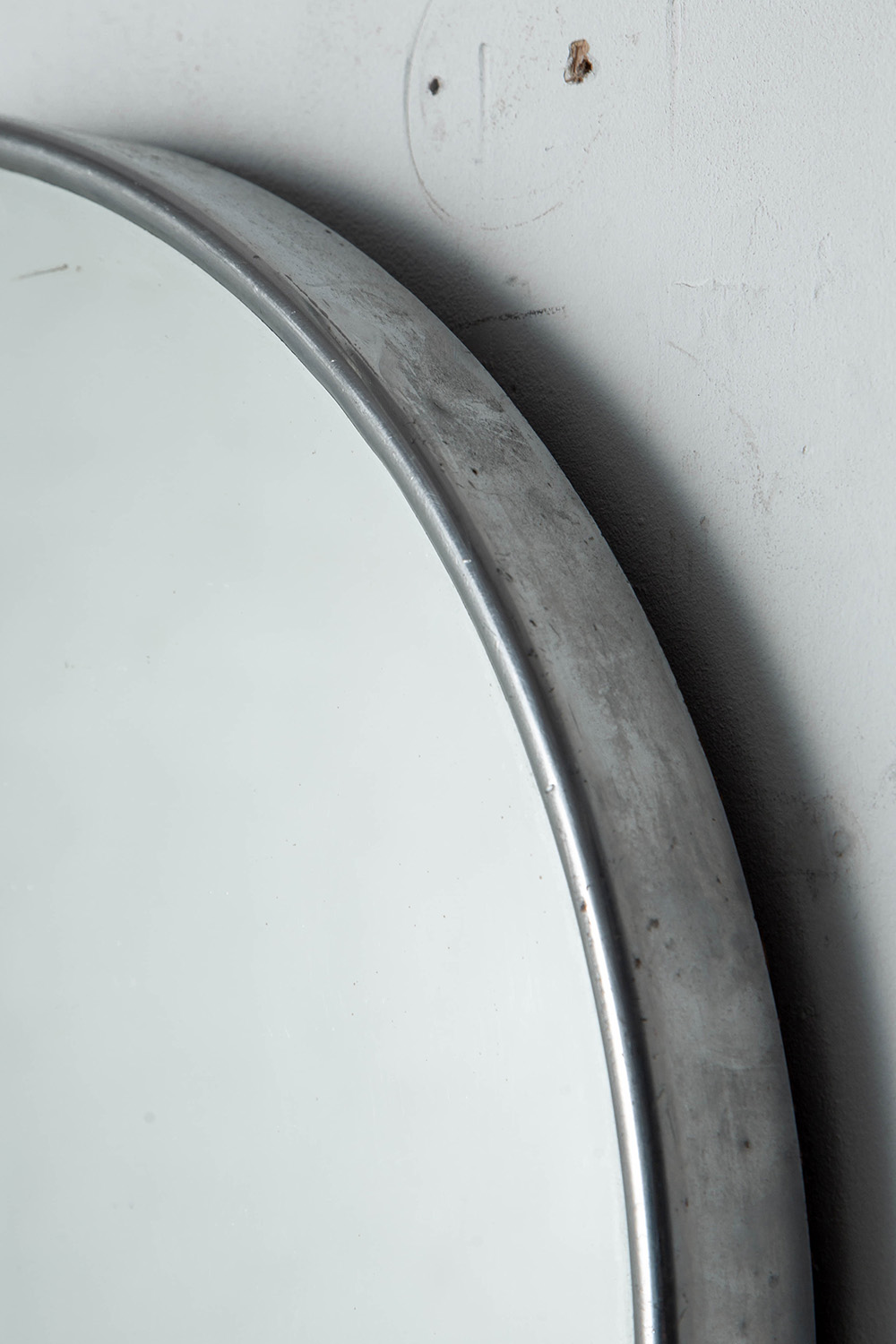 Wall Mirror in Glass and Steel