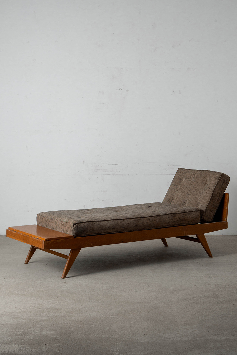 Day Bed by Pierre Guariche for Free Span  in Wood and Fabric