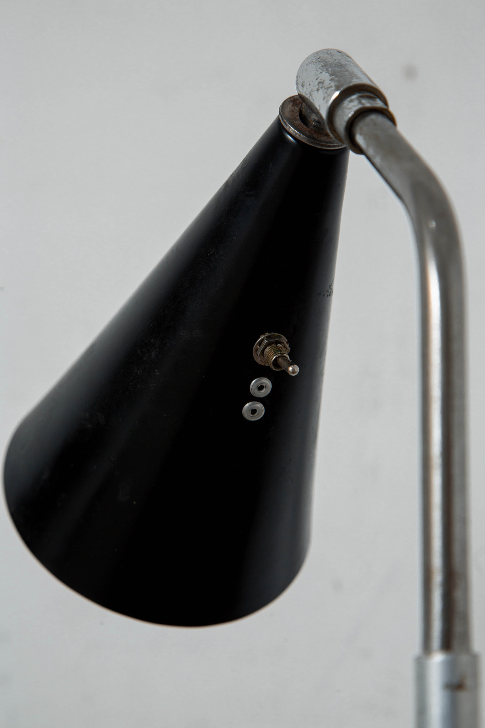 Floor Lamp in Chrome and Metal