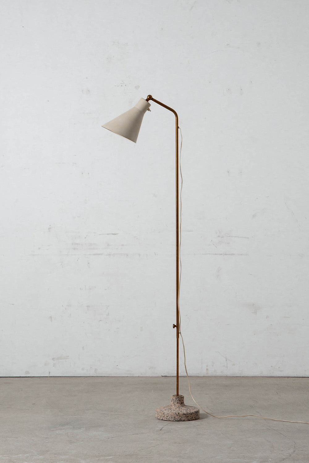 LTE3 Alzabile Floor Lamp by Ignazio Gardella for Azucena in Marble , Brass and Metal