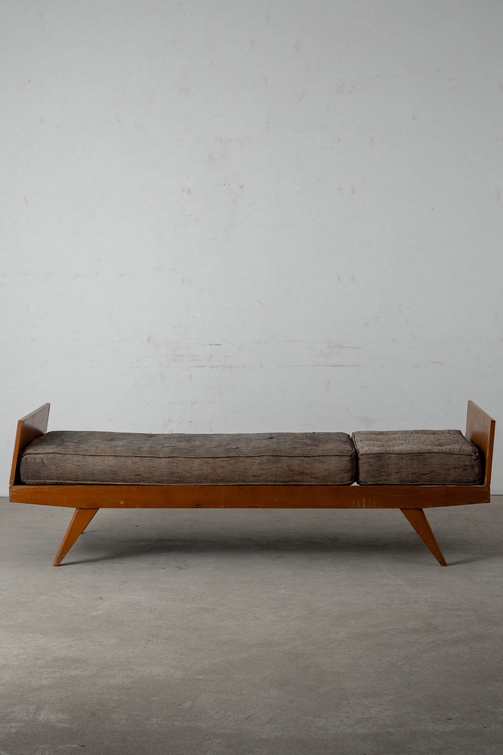 Day Bed by Pierre Guariche for Free Span  in Wood and Fabric