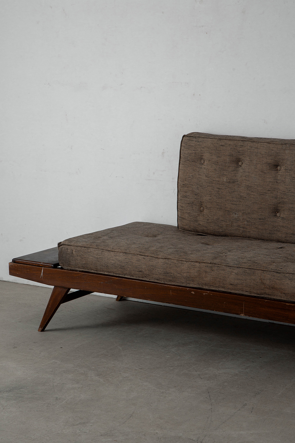 Day Bed by Pierre Guariche for Free Span  in Wood and Fabric