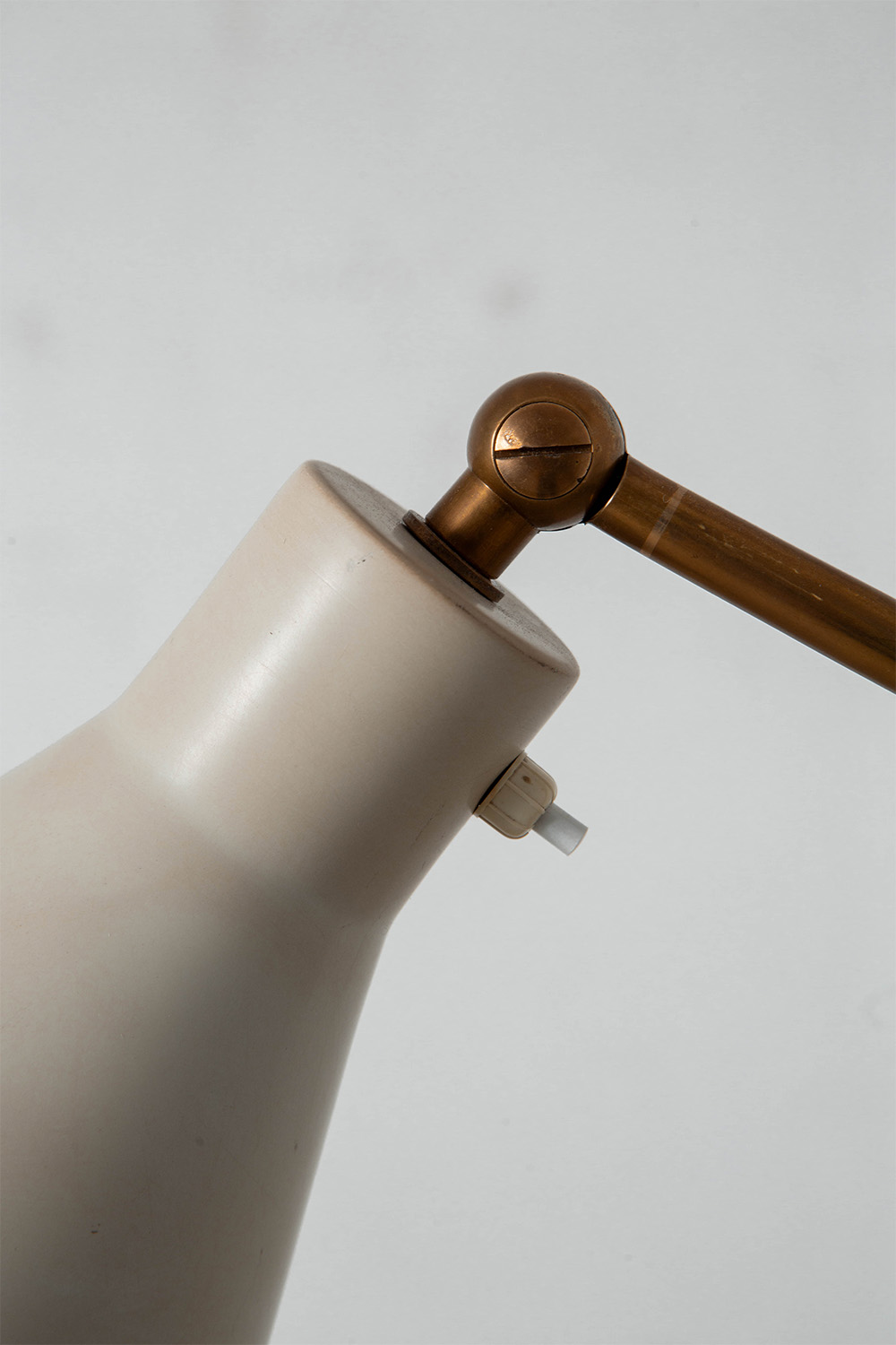 LTE3 Alzabile Floor Lamp by Ignazio Gardella for Azucena in Marble , Brass and Metal
