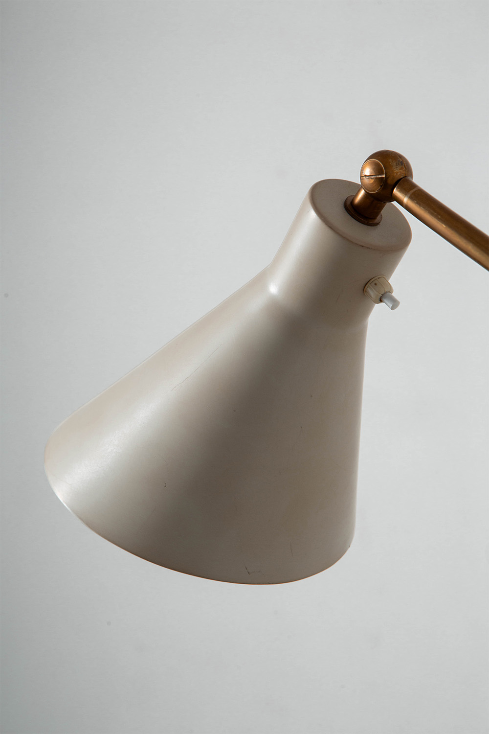LTE3 Alzabile Floor Lamp by Ignazio Gardella for Azucena in Marble , Brass and Metal