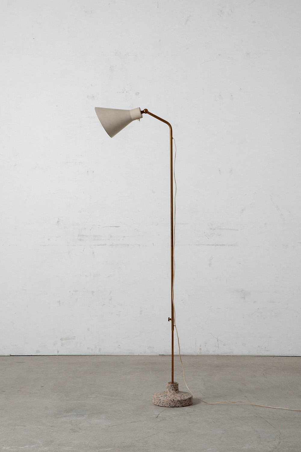 LTE3 Alzabile Floor Lamp by Ignazio Gardella for Azucena in Marble , Brass and Metal