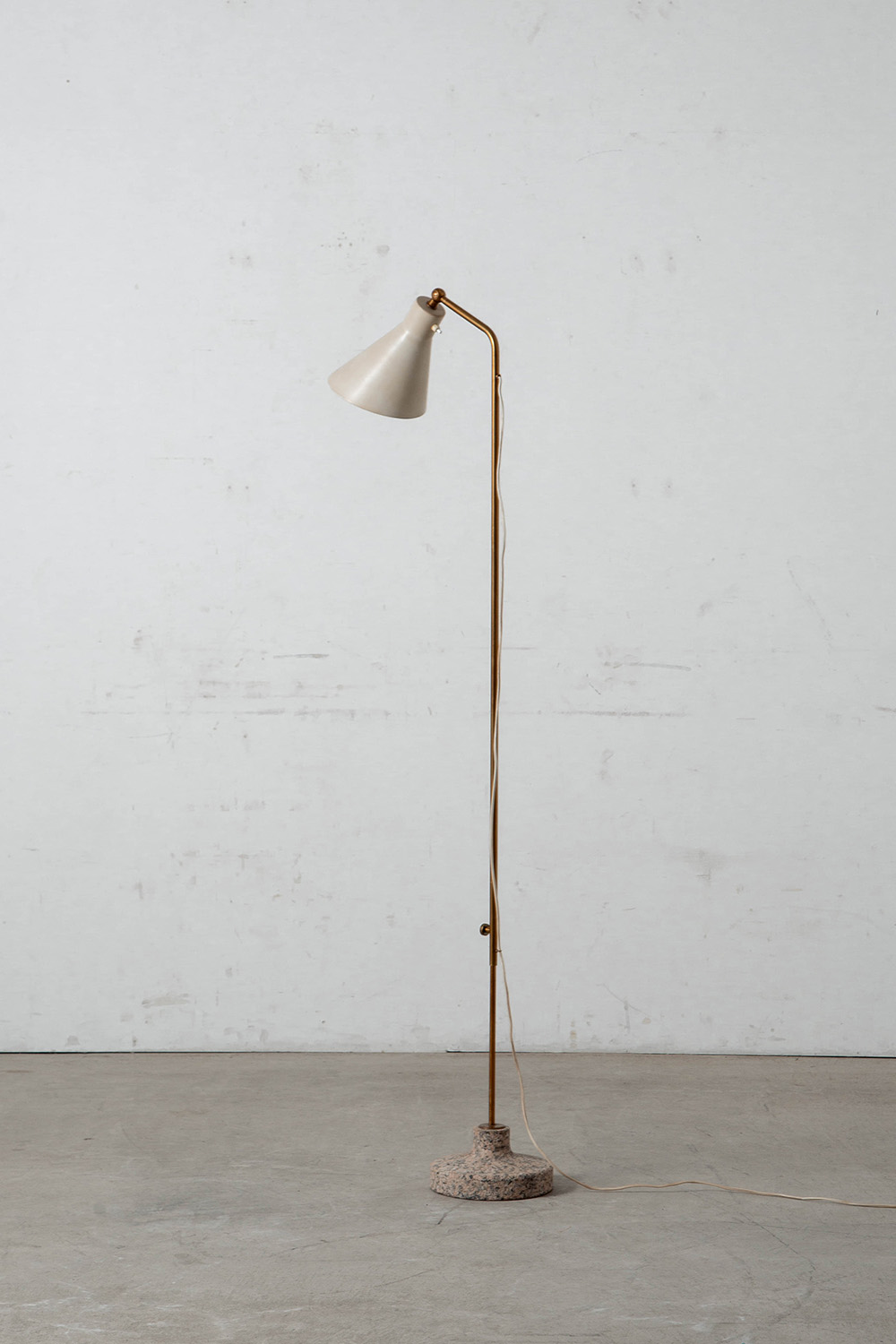 LTE3 Alzabile Floor Lamp by Ignazio Gardella for Azucena in Marble , Brass and Metal
