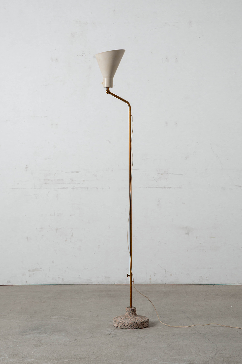 LTE3 Alzabile Floor Lamp by Ignazio Gardella for Azucena in Marble , Brass and Metal