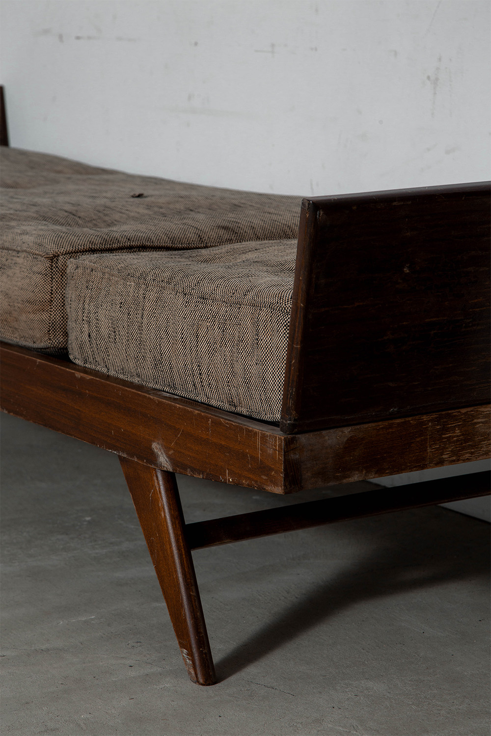 Day Bed by Pierre Guariche for Free Span  in Wood and Fabric
