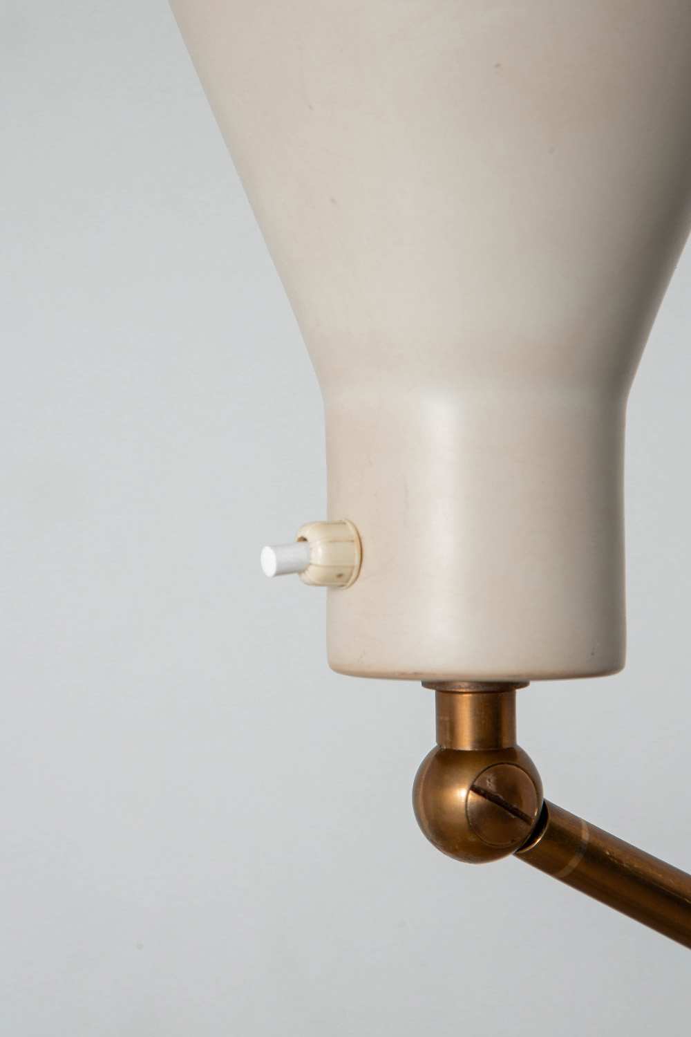 LTE3 Alzabile Floor Lamp by Ignazio Gardella for Azucena in Marble , Brass and Metal