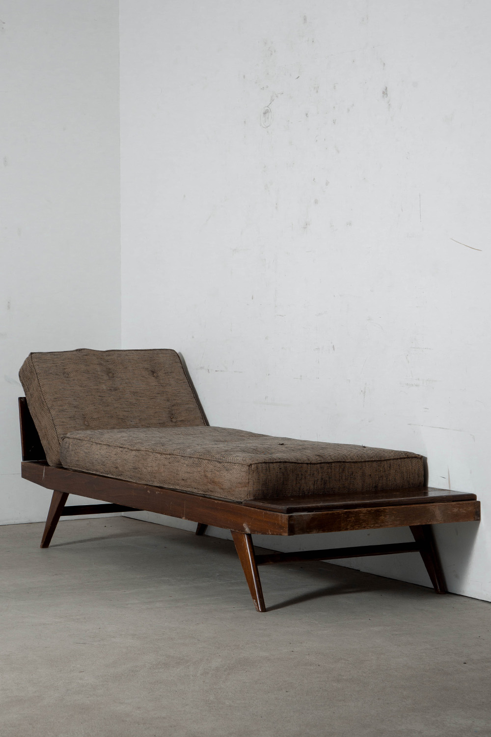 Day Bed by Pierre Guariche for Free Span  in Wood and Fabric