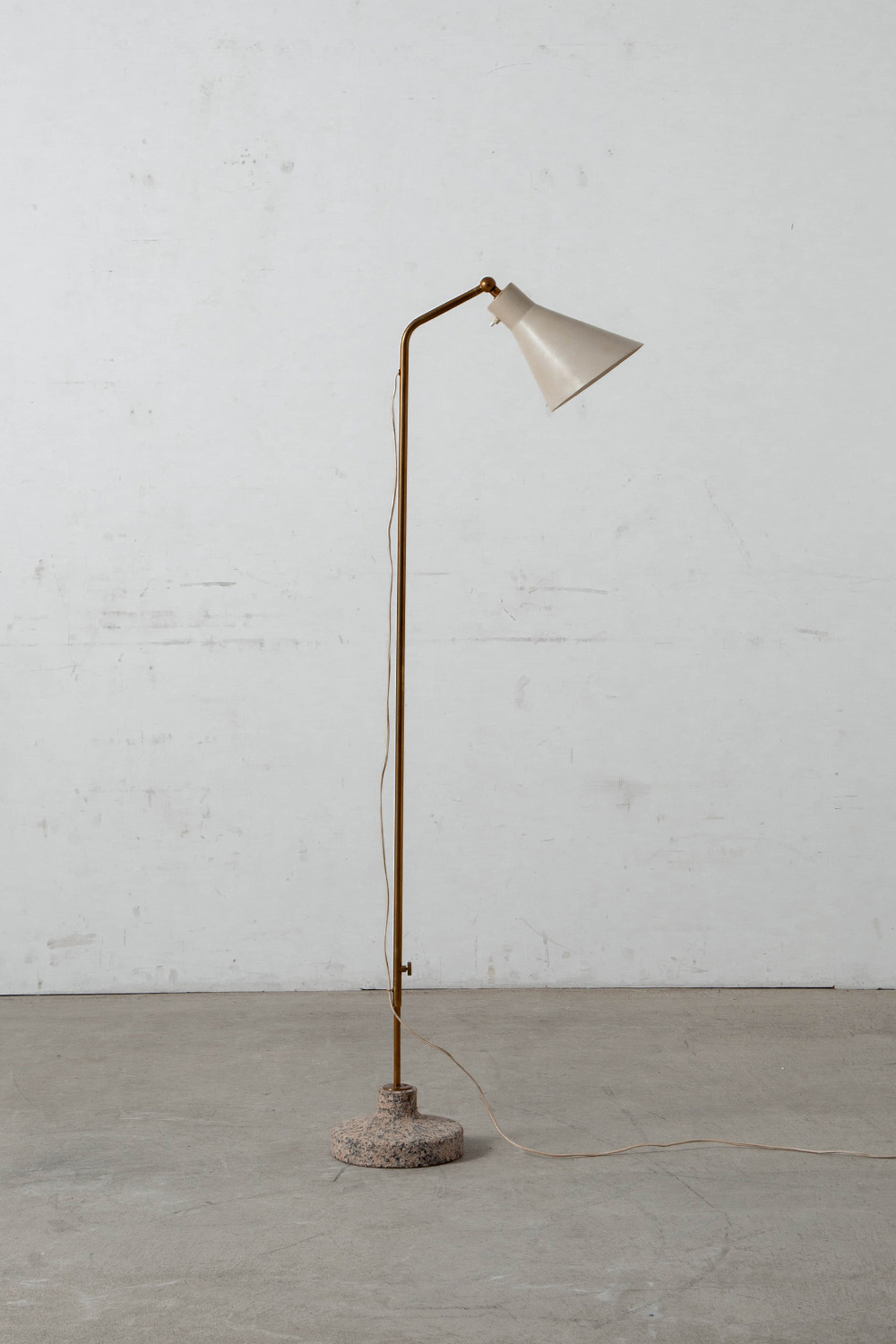 LTE3 Alzabile Floor Lamp by Ignazio Gardella for Azucena in Marble , Brass and Metal