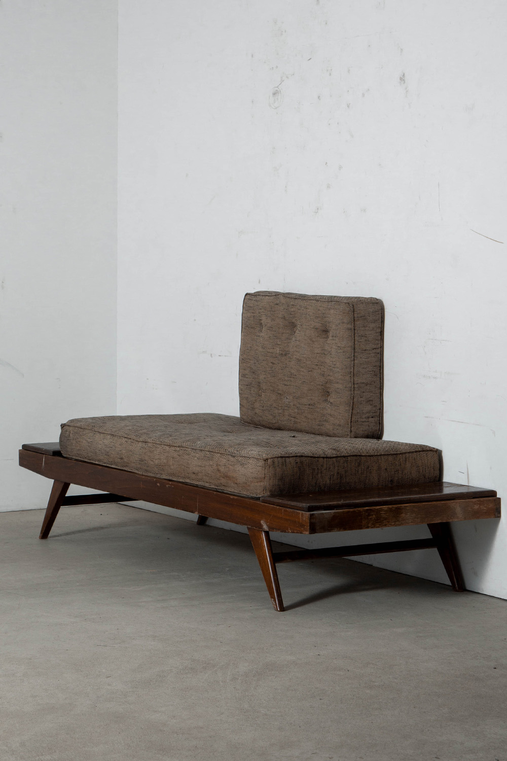 Day Bed by Pierre Guariche for Free Span  in Wood and Fabric