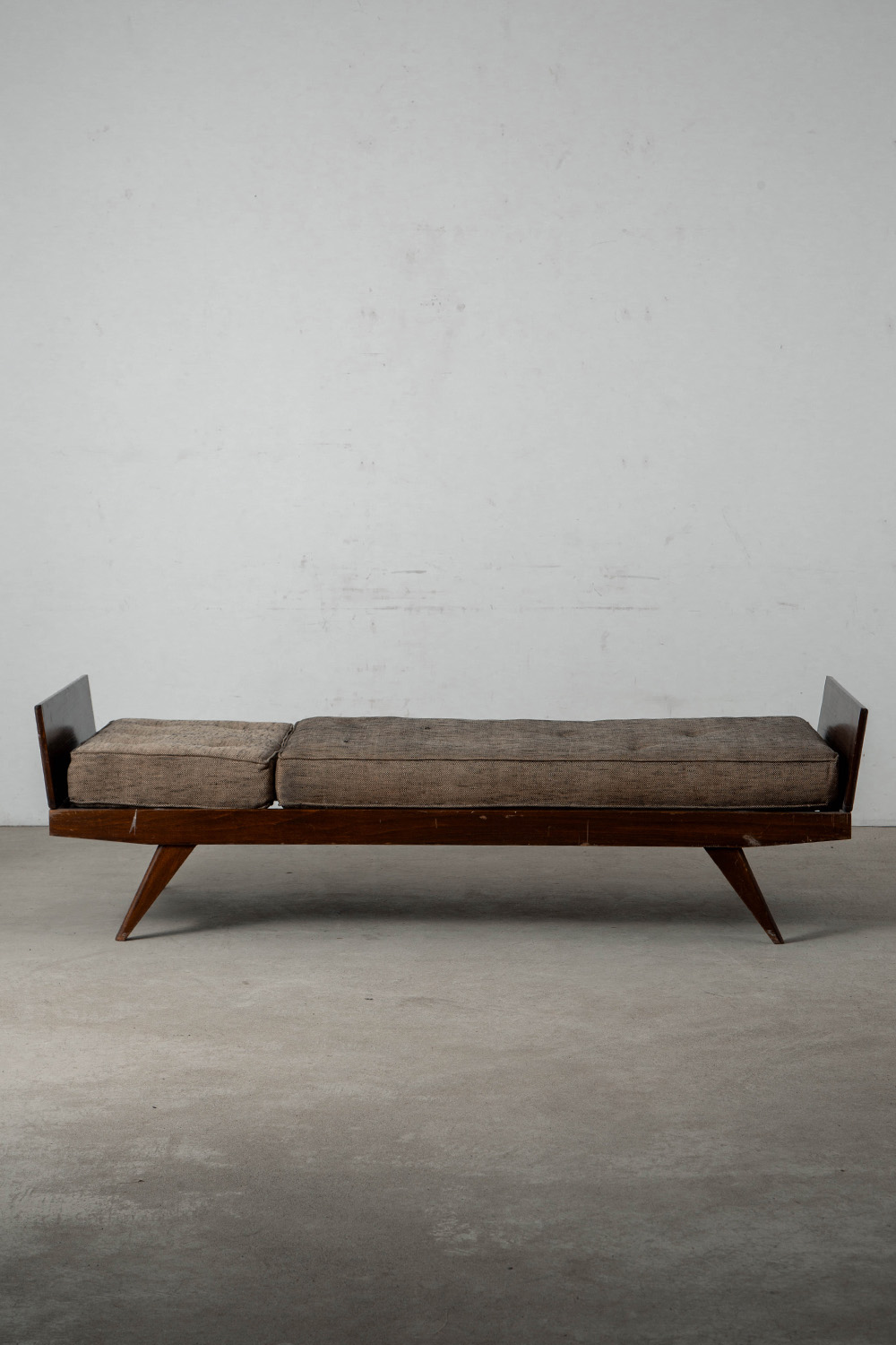 Day Bed by Pierre Guariche for Free Span  in Wood and Fabric
