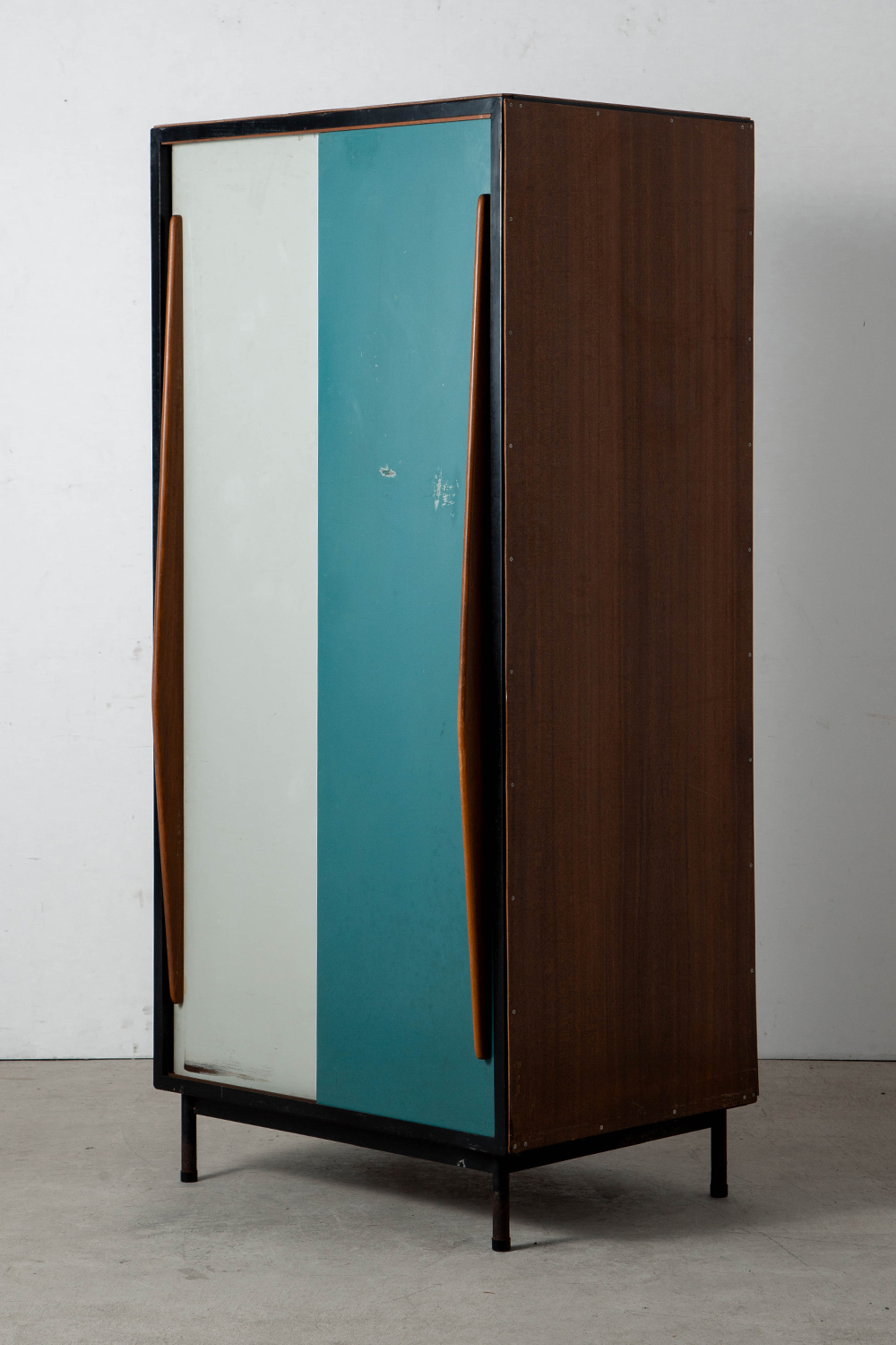 Wardrobe by Willy Van Der Meeren for Tubax in Metal and Wood