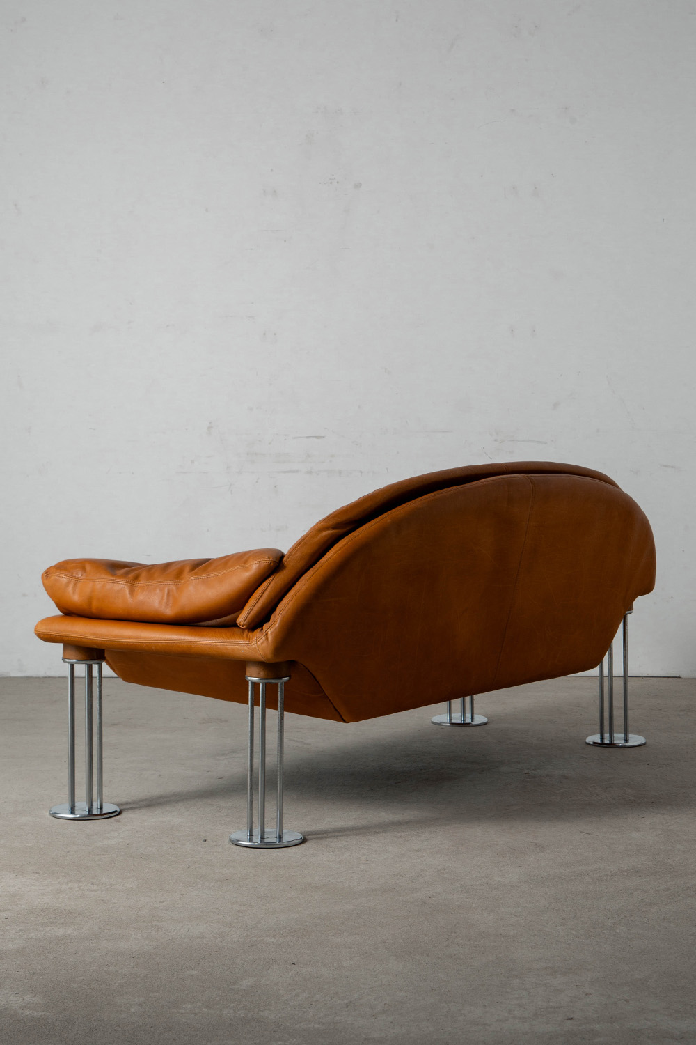 Air Sofa by Burkhard Vogtherr for Hain & Thome in Leather and Chrome