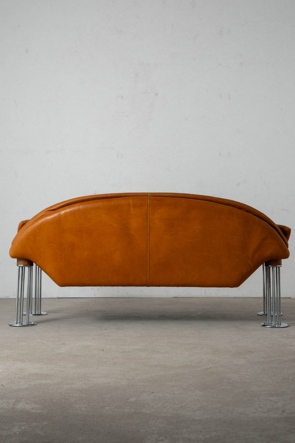 Air Sofa by Burkhard Vogtherr for Hain & Thome in Leather and Chrome