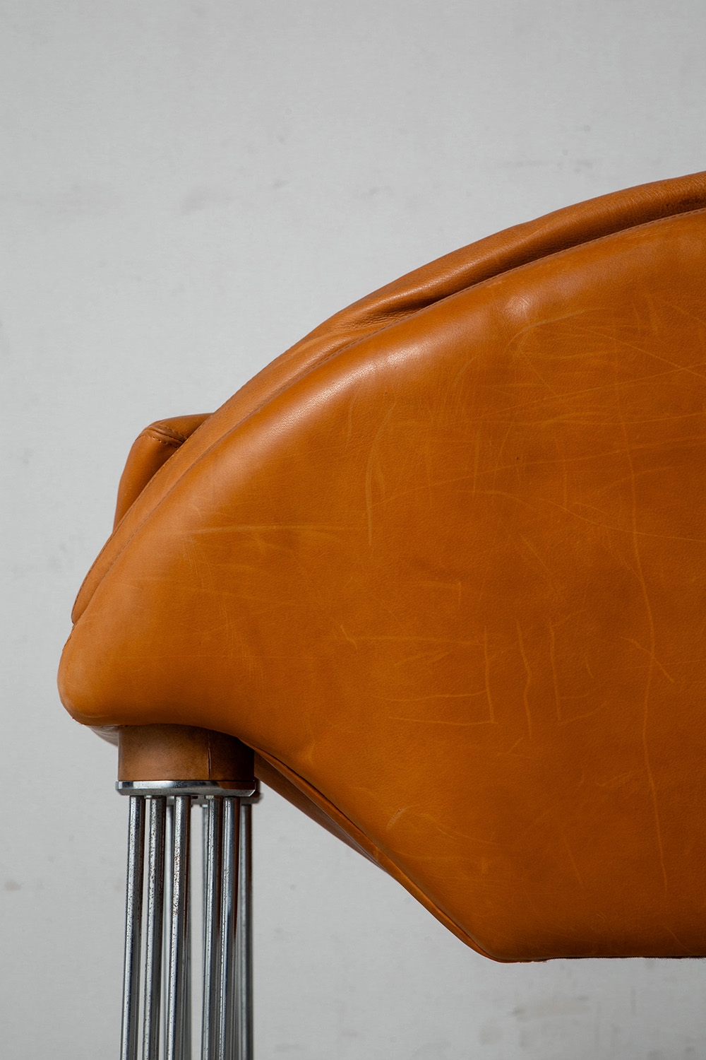Air Sofa by Burkhard Vogtherr for Hain & Thome in Leather and Chrome