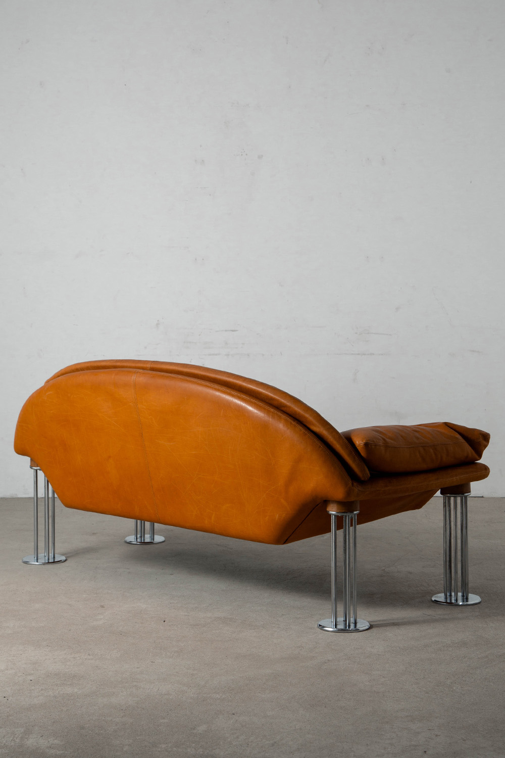 Air Sofa by Burkhard Vogtherr for Hain & Thome in Leather and Chrome
