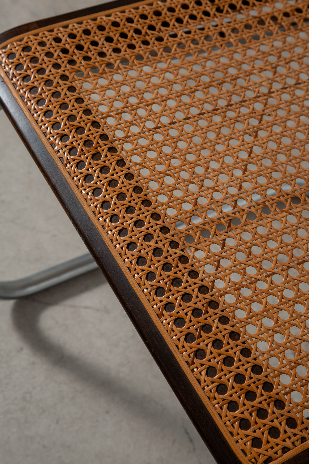 Cesca Arm Chair by Marcel Breuer for THONET in Chrome , Wood and Rattan