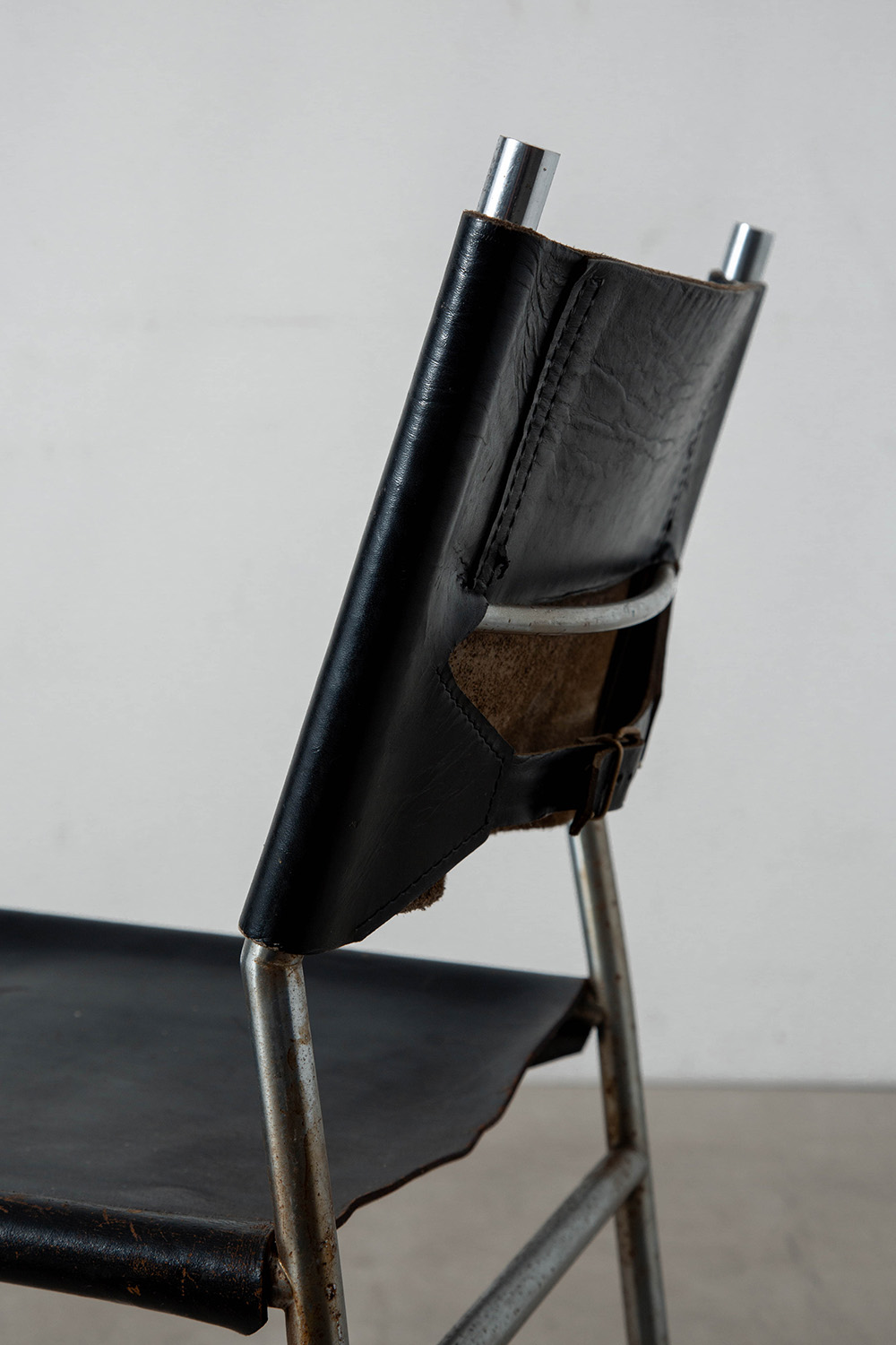 SE06 Chair by Martin Visser for Spectrum in Steel and Leather