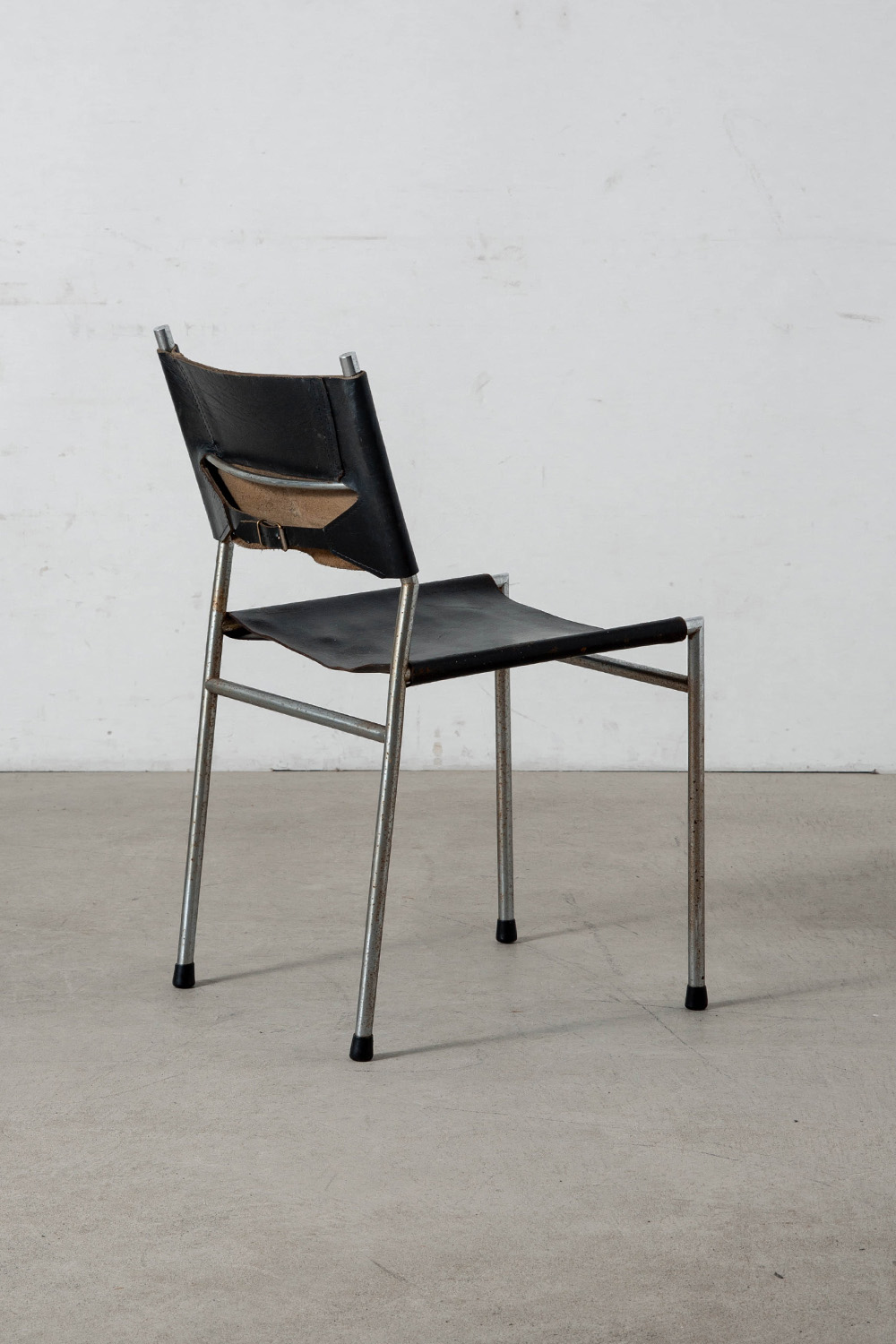 SE06 Chair by Martin Visser for Spectrum in Steel and Leather