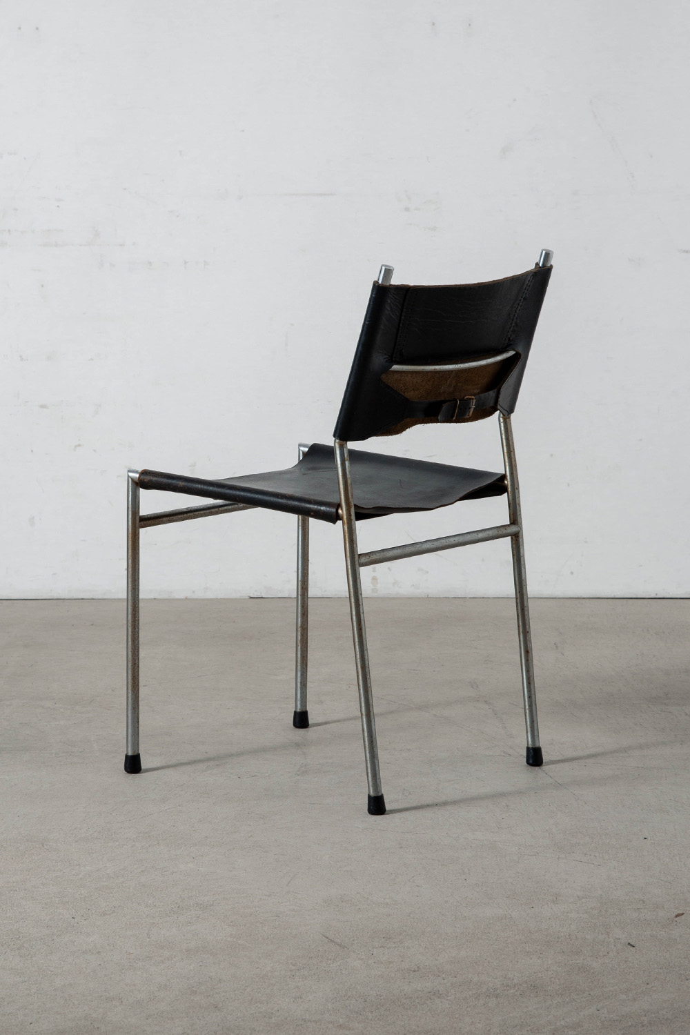 SE06 Chair by Martin Visser for Spectrum in Steel and Leather