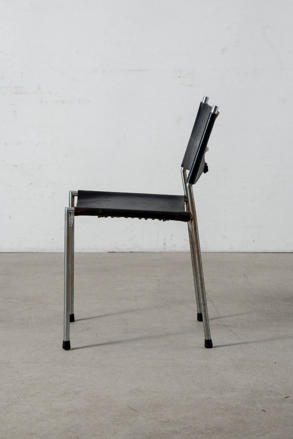 SE06 Chair by Martin Visser for Spectrum in Steel and Leather