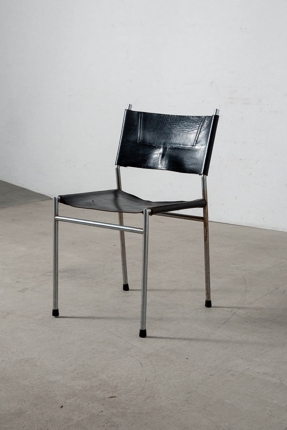 SE06 Chair by Martin Visser for Spectrum in Steel and Leather