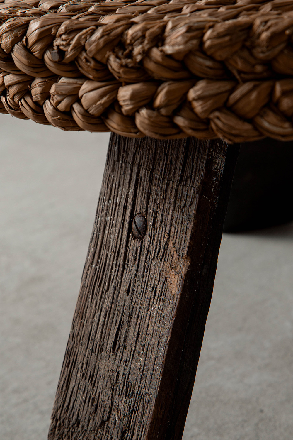 Audoux & Minet Style Coffee Table , Chair and Stool in Rope and Wood