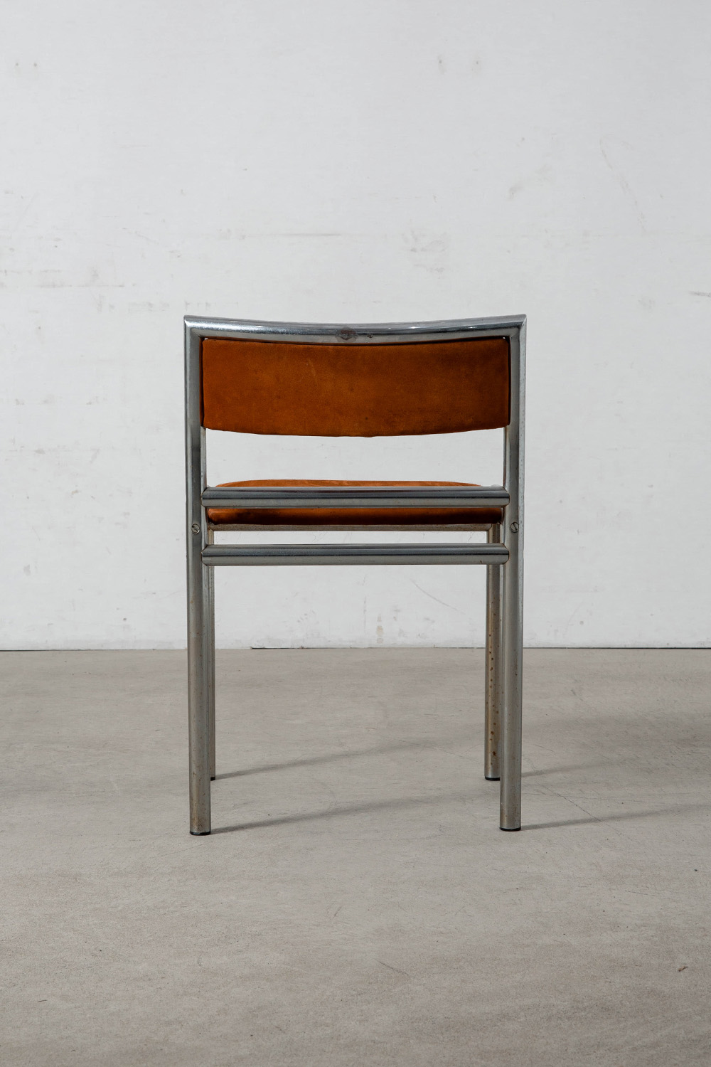 Dining Chair in Suede and Chrome