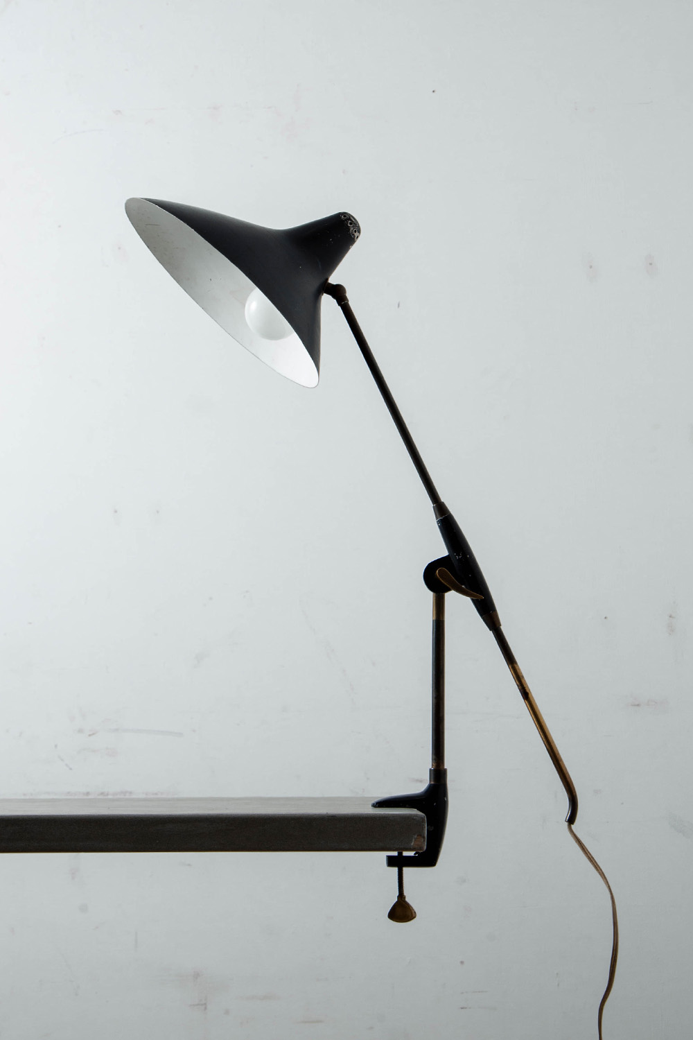 Adjustable Desk Lamp in Metal and Brass