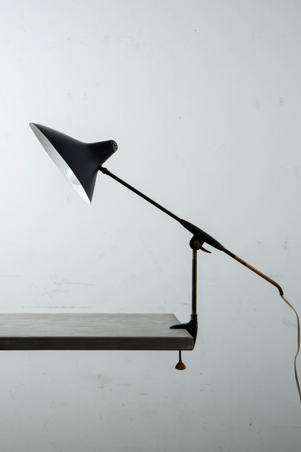 Adjustable Desk Lamp in Metal and Brass