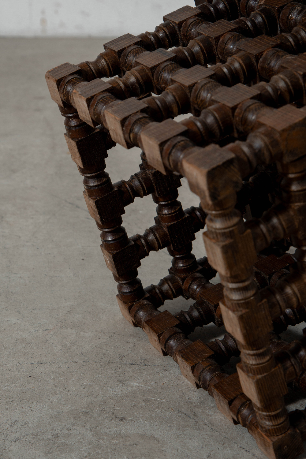 Side Table in Wood and Glass