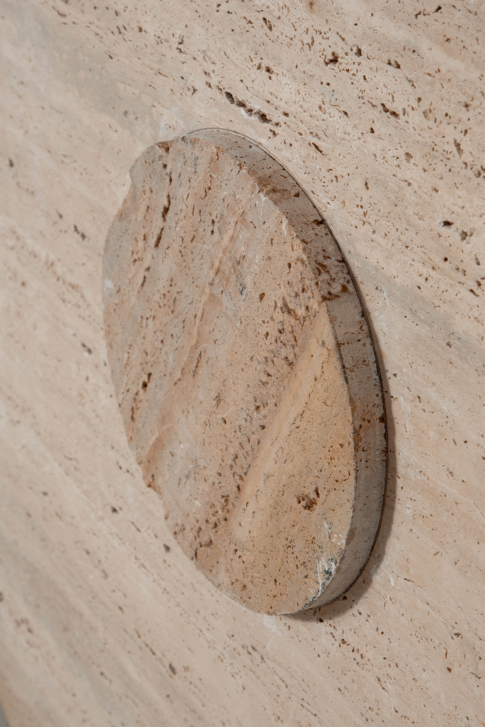 Dining Table by Angelo Mangiarotti for Up&Up in Travertine