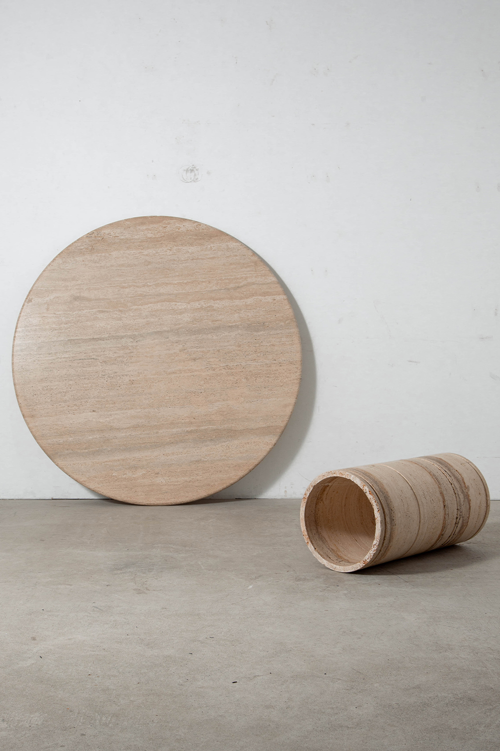 Dining Table by Angelo Mangiarotti for Up&Up in Travertine