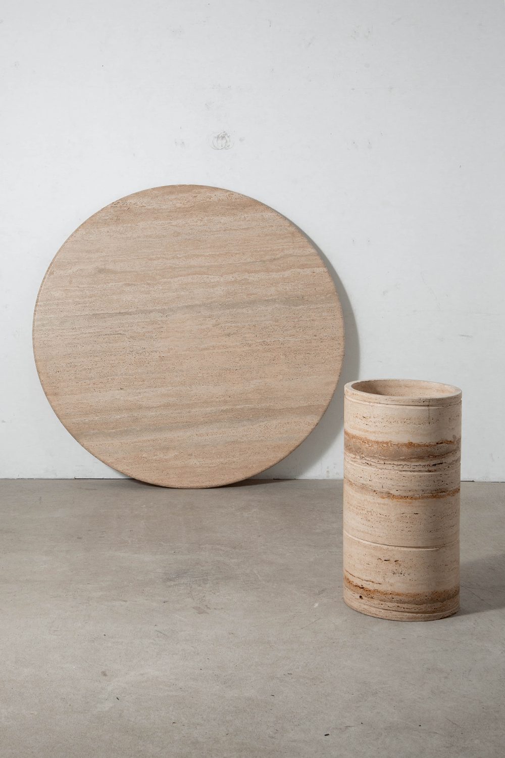 Dining Table by Angelo Mangiarotti for Up&Up in Travertine