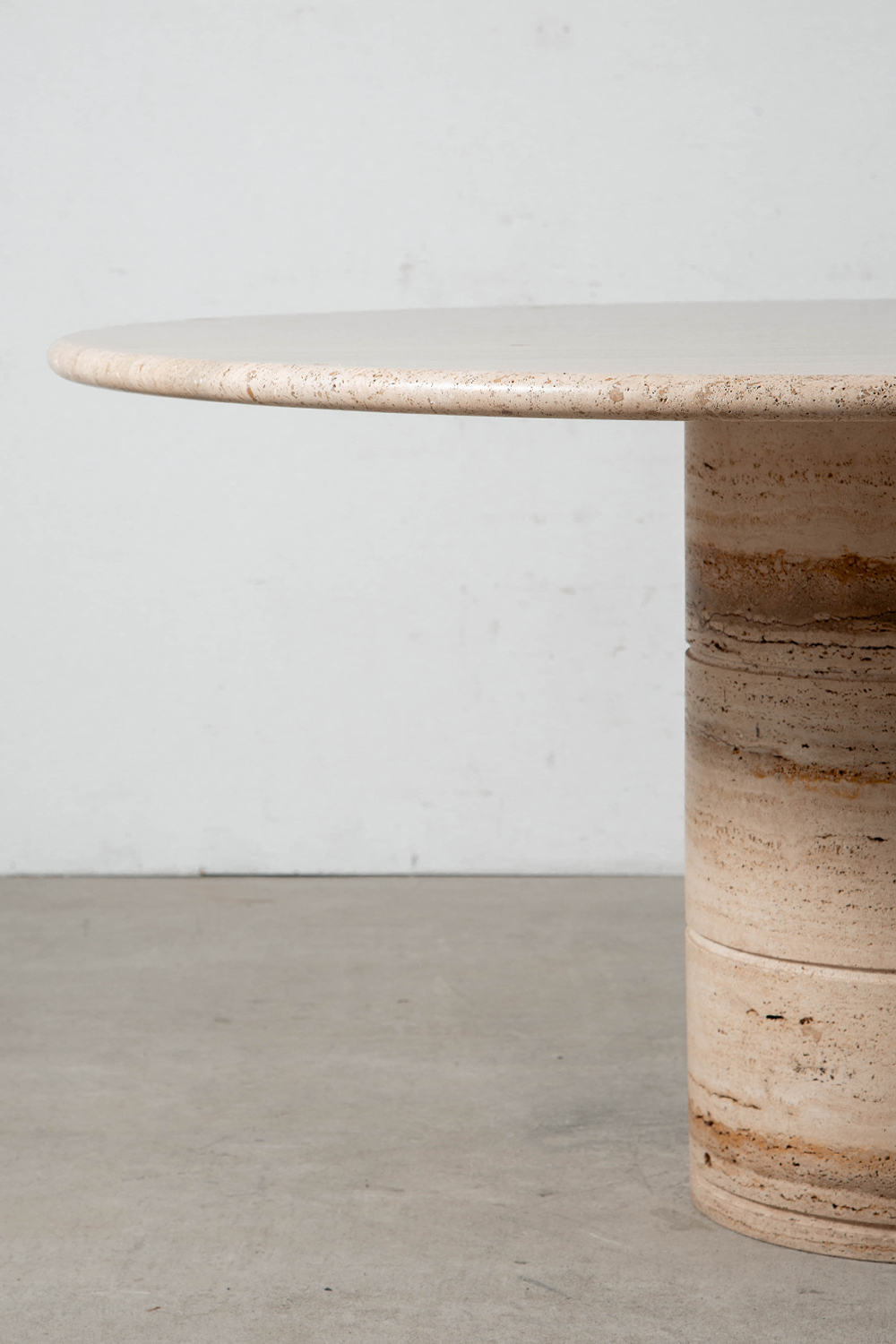 Dining Table by Angelo Mangiarotti for Up&Up in Travertine