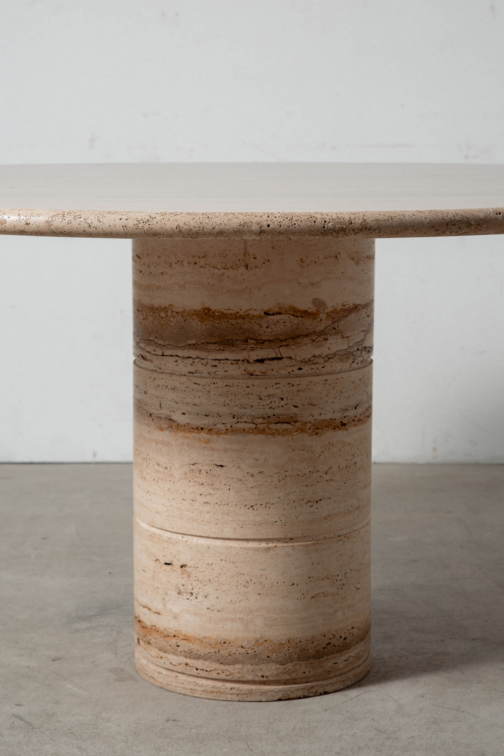 Dining Table by Angelo Mangiarotti for Up&Up in Travertine