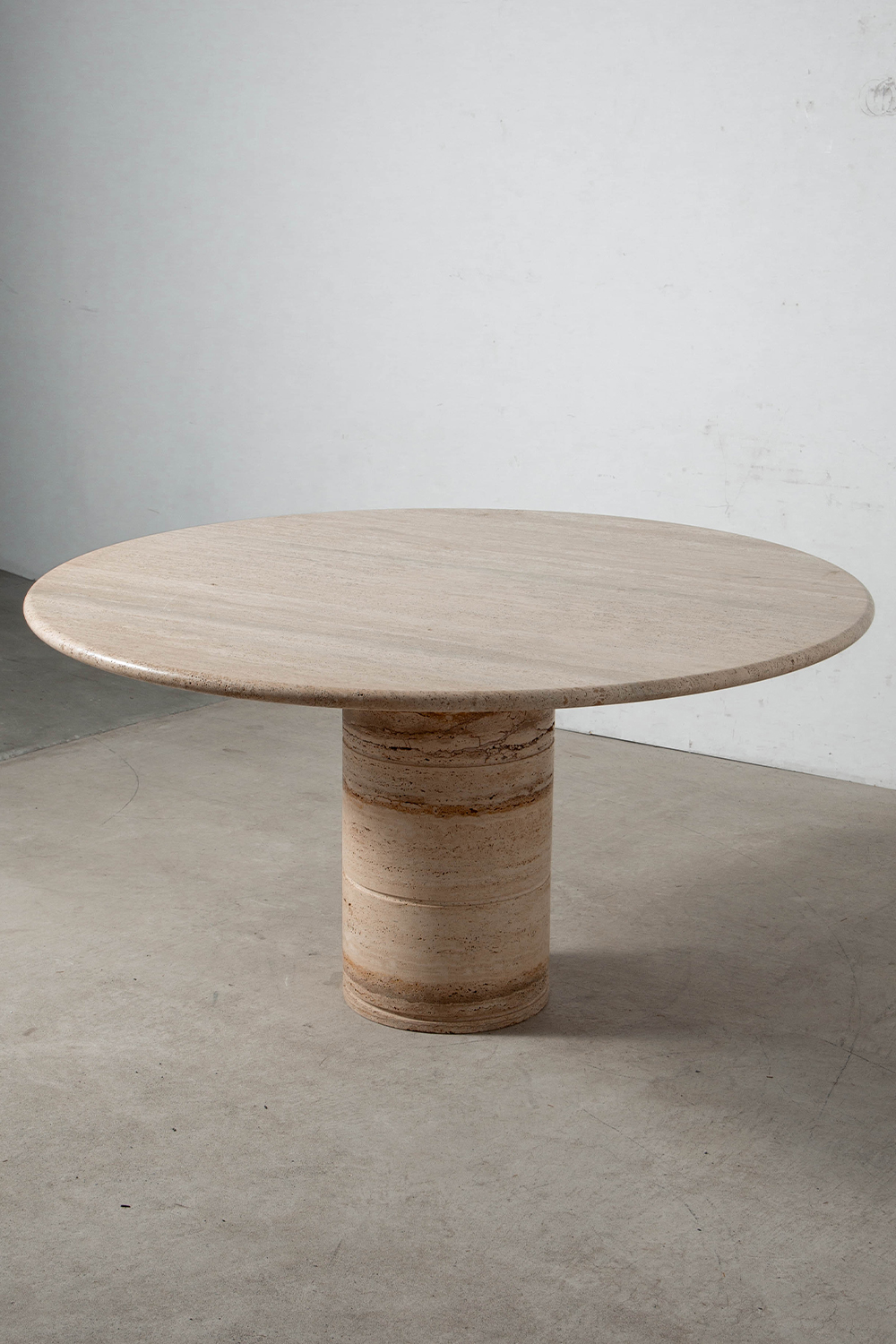 Dining Table by Angelo Mangiarotti for Up&Up in Travertine