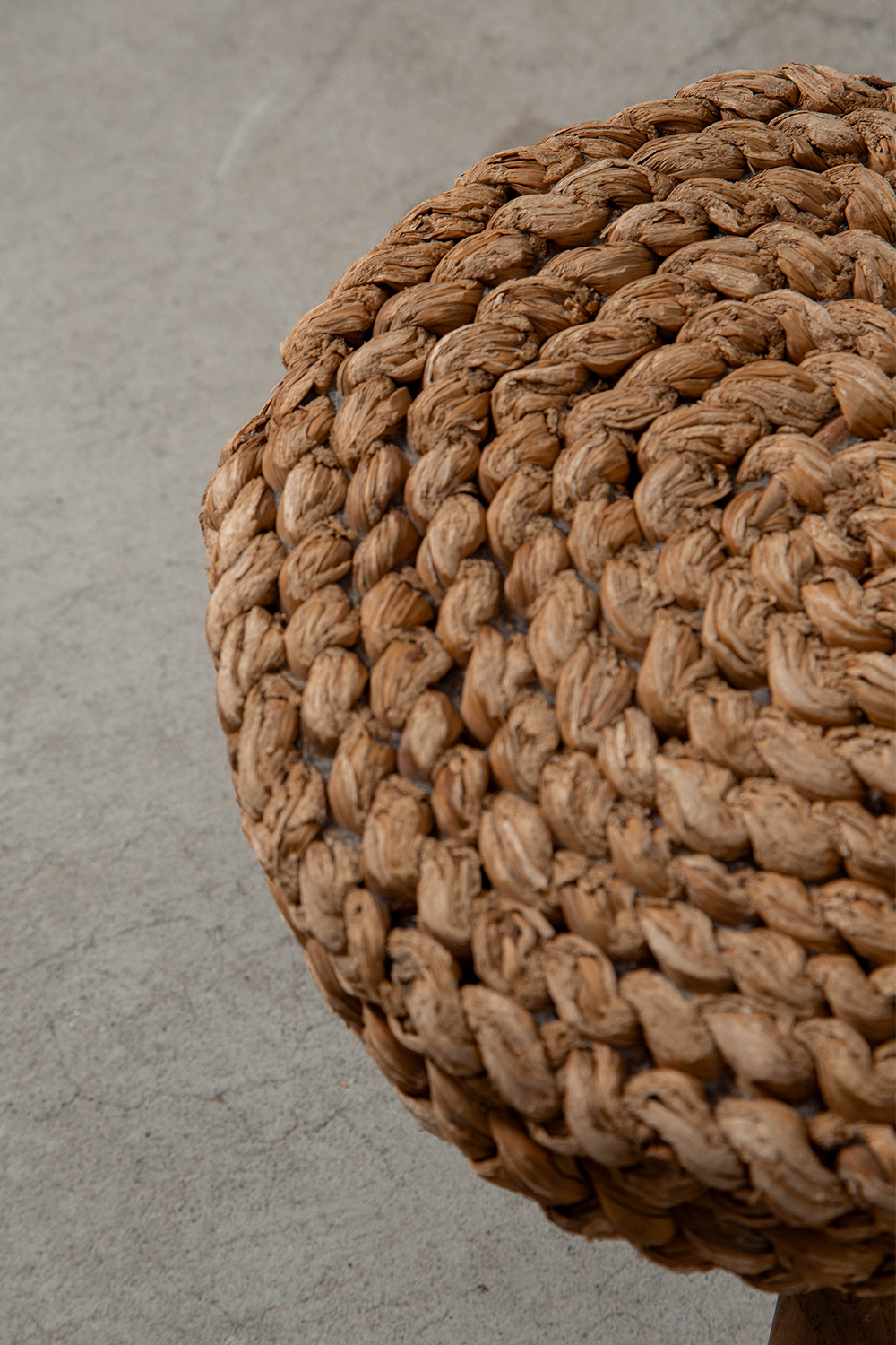 Audoux & Minet Style Stool in Rope and Wood