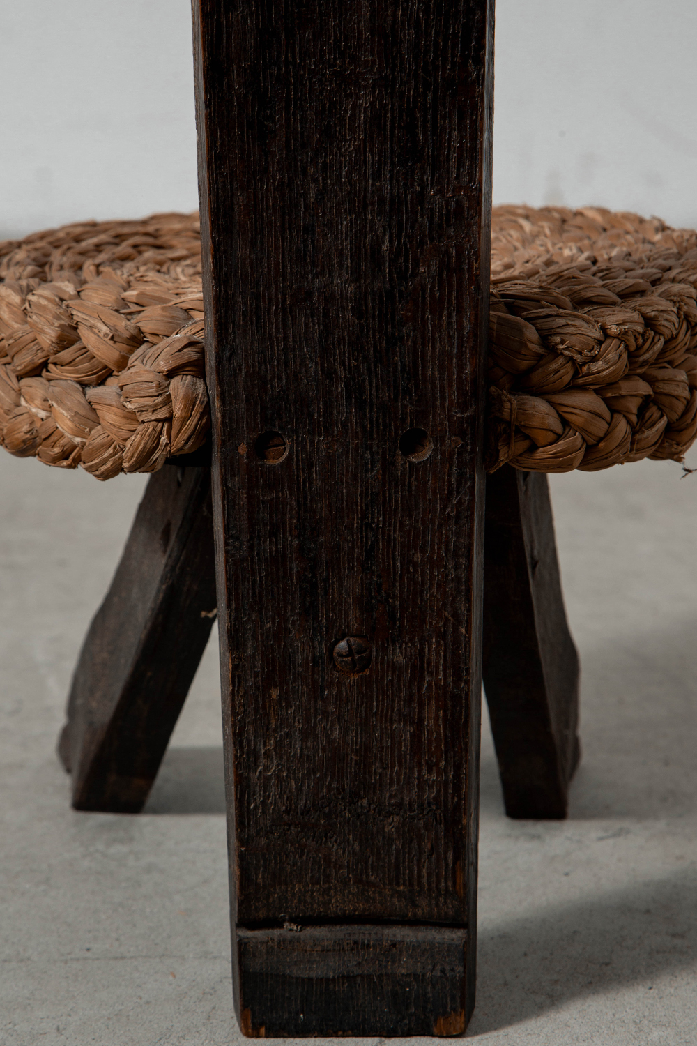 Audoux & Minet Style Coffee Table , Chair and Stool in Rope and Wood
